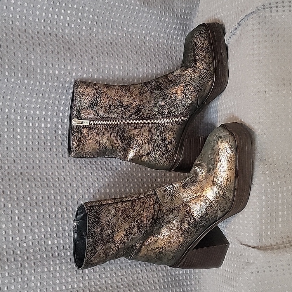 Free People Metallic Heeled Boots